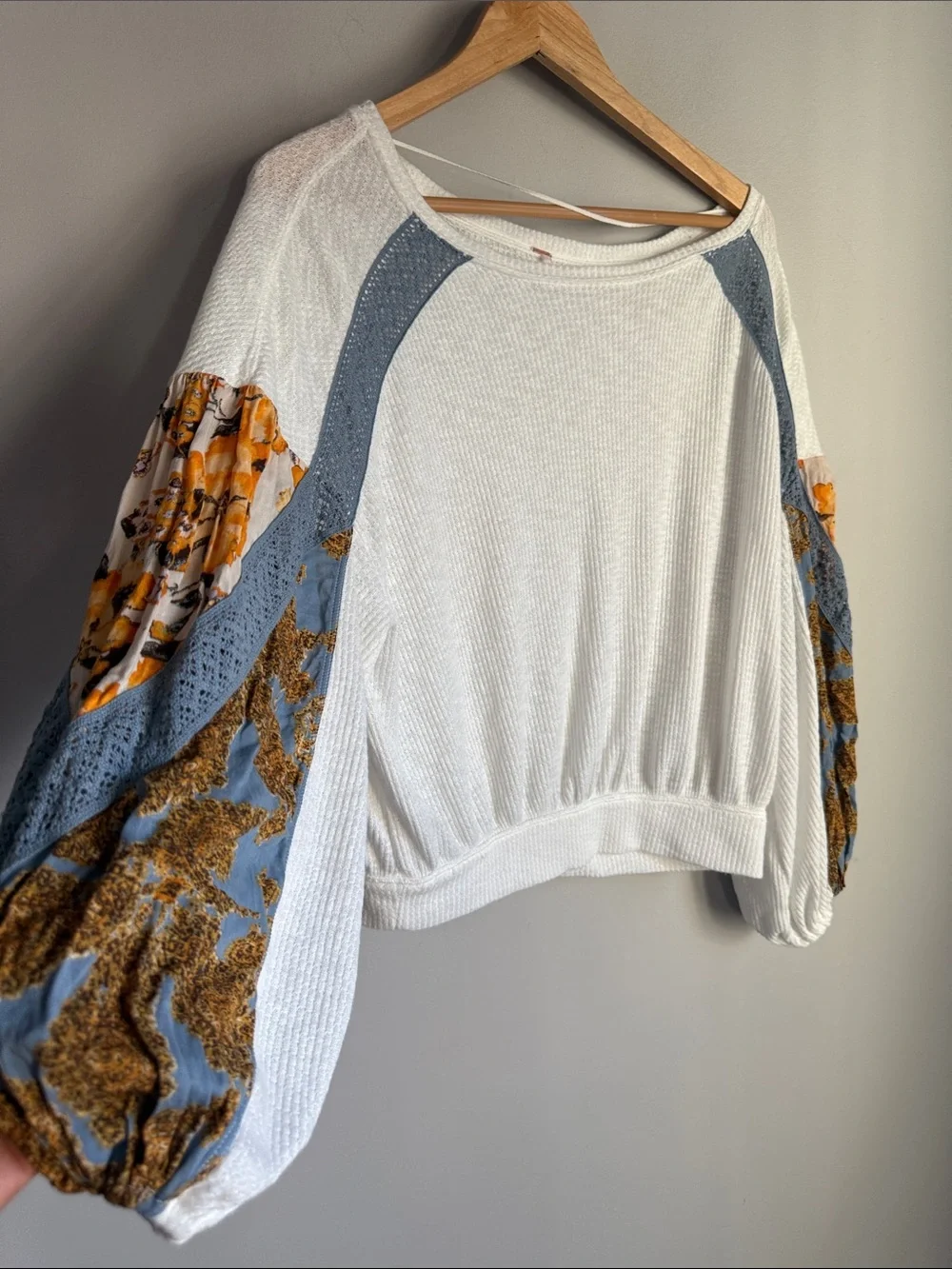 Free People Casual Clash top -Ivory Medium